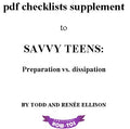 Savvy Teens pdf checklists supplement (eBook)
