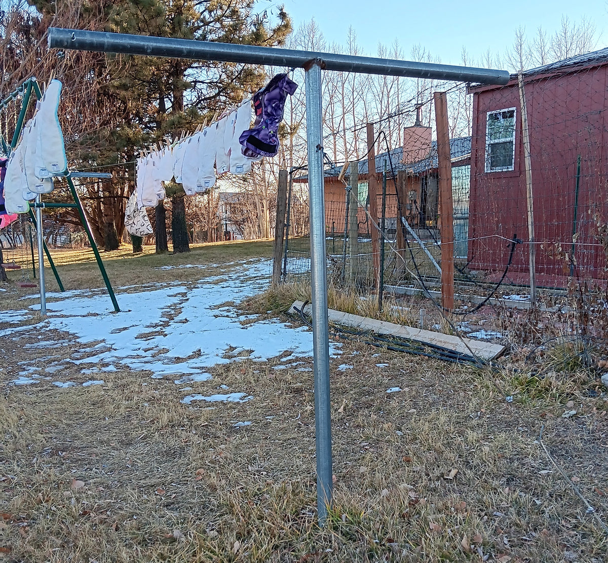 Build yourself a sturdy steel clothesline