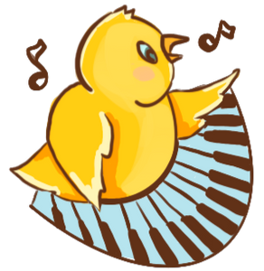 little duck singing and has an accordion in front