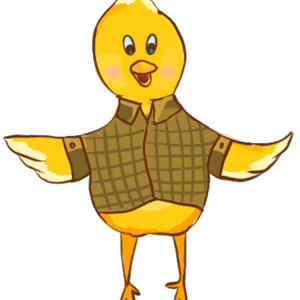 little duck with a teenager's jacket on