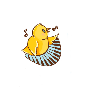 little duck singing and has an accordion in front