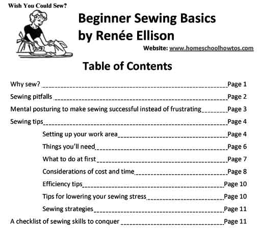 Wish You Could Sew?  Invaluable sewing tips (e-Book)