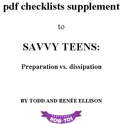 Savvy Teens pdf checklists supplement (eBook)